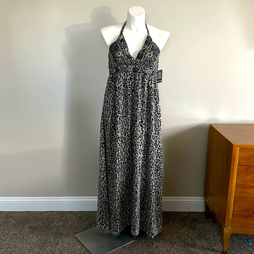 Boston Proper Leopard Print Maxi Dress